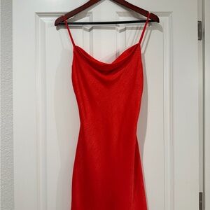 House of Harlow 1960 Vibrant Red Backless Dress